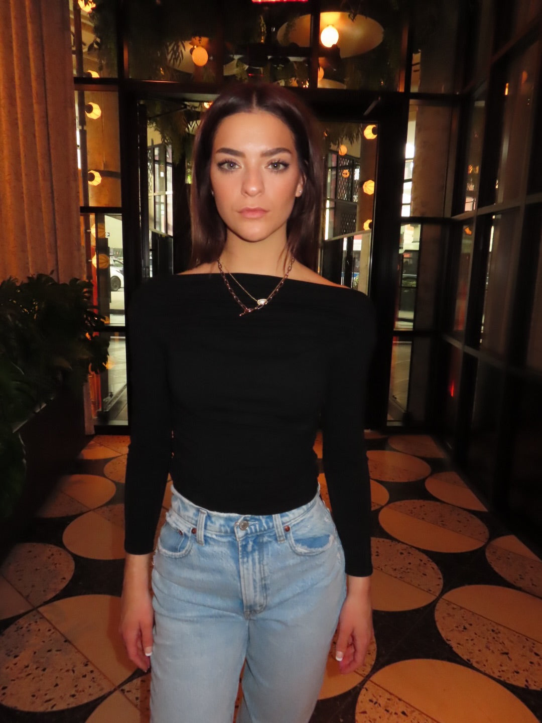 Off Shoulder Ribbed Knit Top
